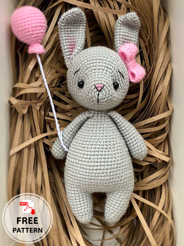 Crochet Bunny Lily Amigurumi PDF Free Pattern