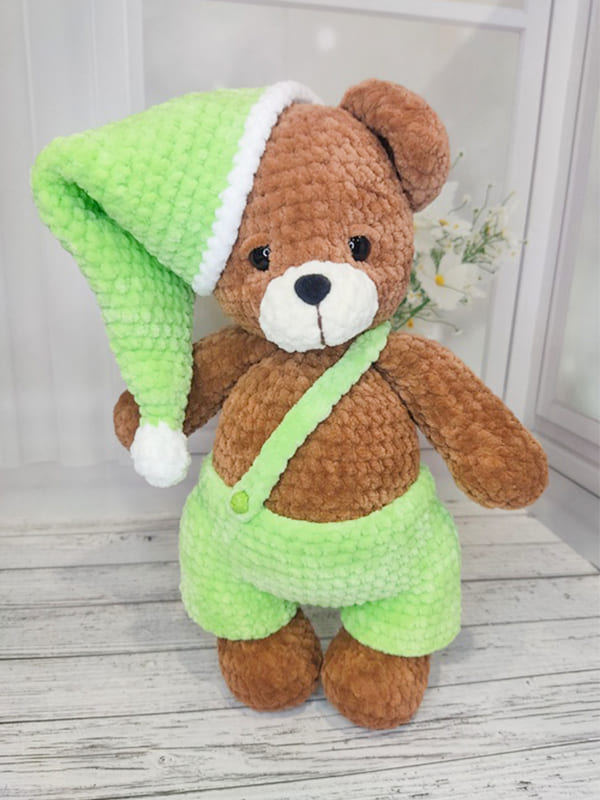 Sleeping Bear Barney Amigurumi Free Crochet Pattern