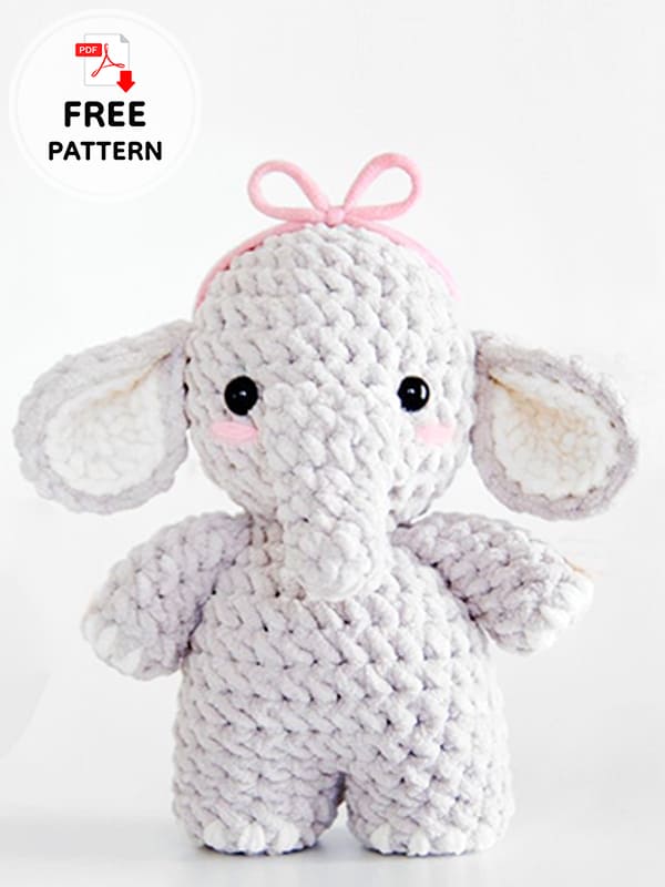 Crochet Baby Elephant Amigurumi Free PDF Pattern