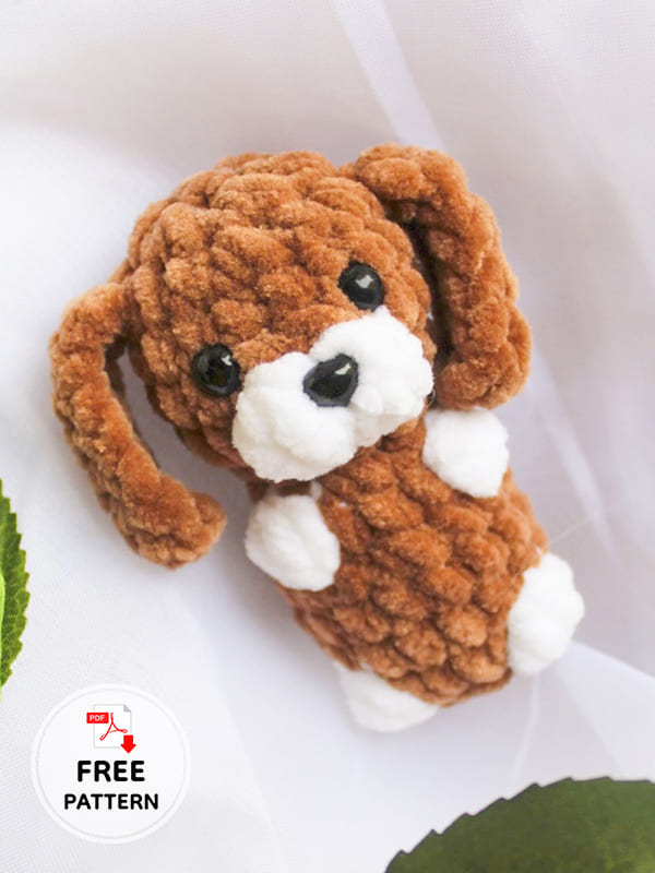Crochet Keychain Amigurumi Dog Free PDF Pattern