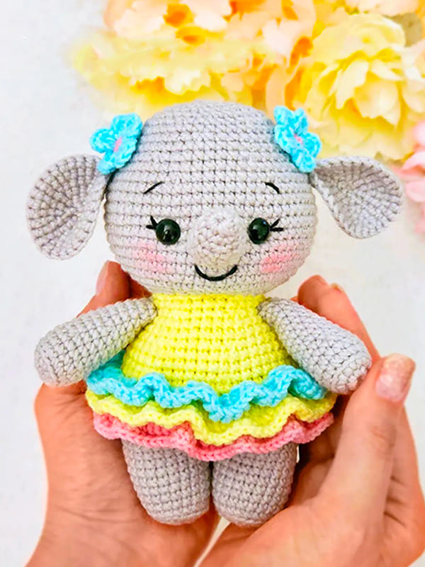 Crochet Elephant In Dress Amigurumi Free Pdf Pattern