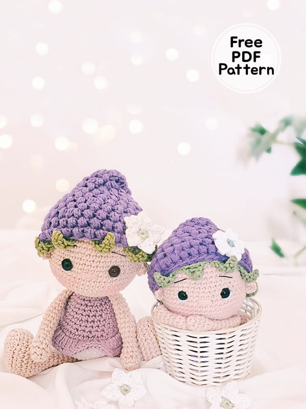 Crochet Baby Doll Berry Amigurumi PDF Free Pattern