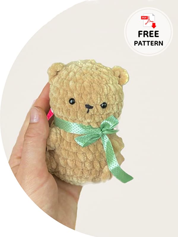 Easy Free Crochet Plush Small Teddy Bear Pattern