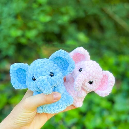 Free Crochet Plush Tiny Elephant Amigurumi Pattern