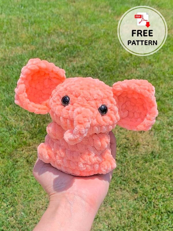 Free Crochet Plush Tiny Elephant Amigurumi Pattern