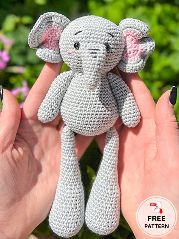 New Little Crochet Elephant Amigurumi Free PDF Pattern