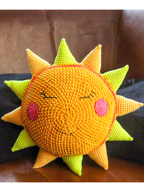 Sun Crochet Pillow Free PDF Pattern