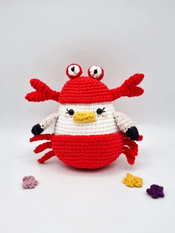 Crochet Duck Crab Costume Free Pattern