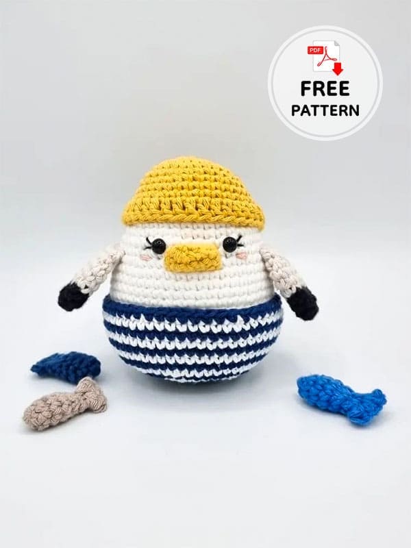 Crochet Duck Fisherman Costume Free PDF Pattern