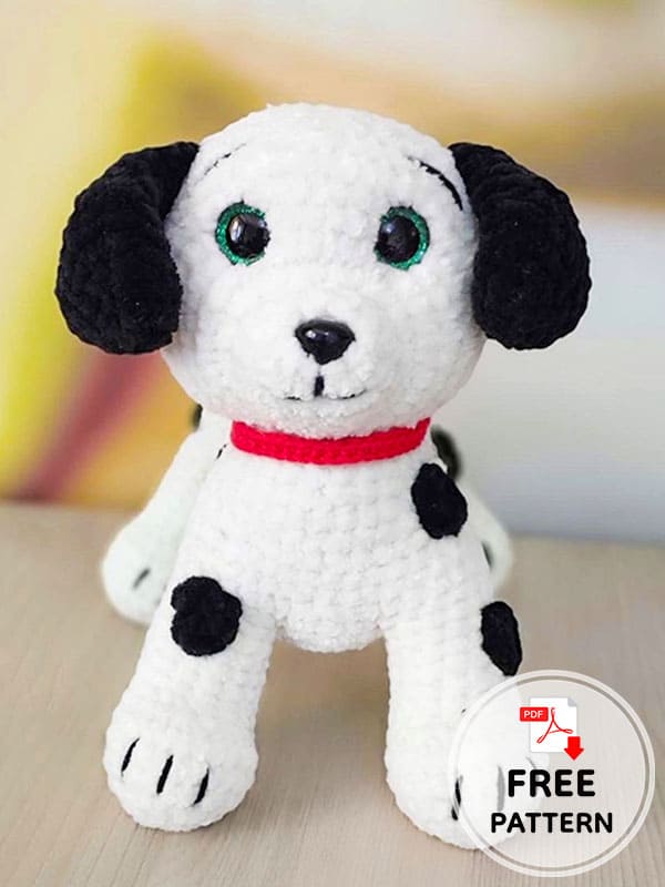 Dalmatian Crochet Dog Free Amigurumi Pattern