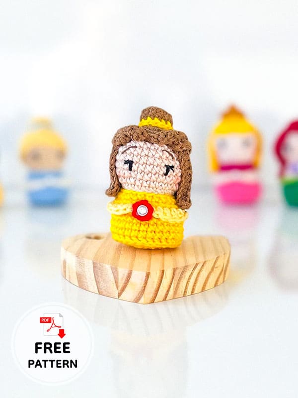 Disney Princess Belle Crochet Doll Amigurumi Free Pattern