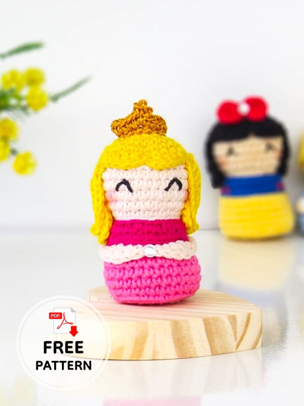 Sleeping Beauty Princess Aurora Crochet Doll Free Pattern