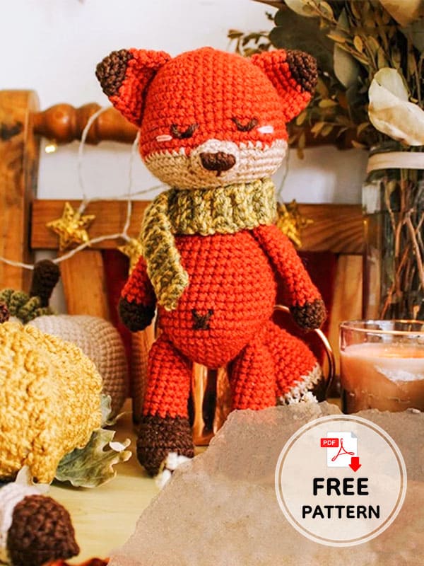 Amigurumi Fox In Scarf Free Crochet Pattern