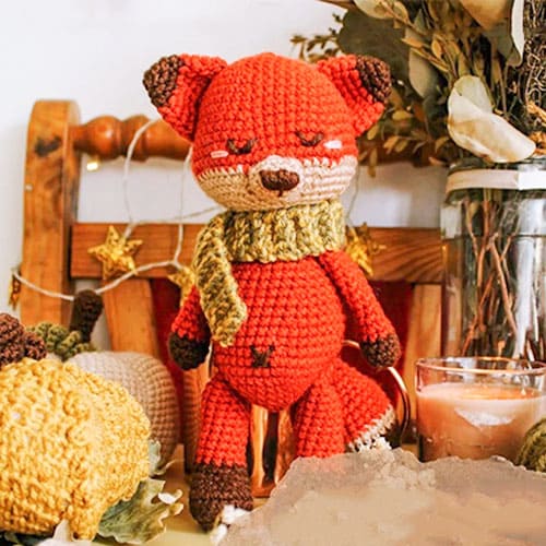 Amigurumi Fox In Scarf Free Crochet Pattern
