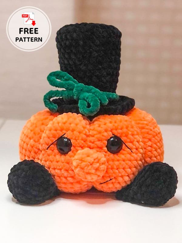 Crochet Pumpkin With Hat Free Amigurumi Pattern
