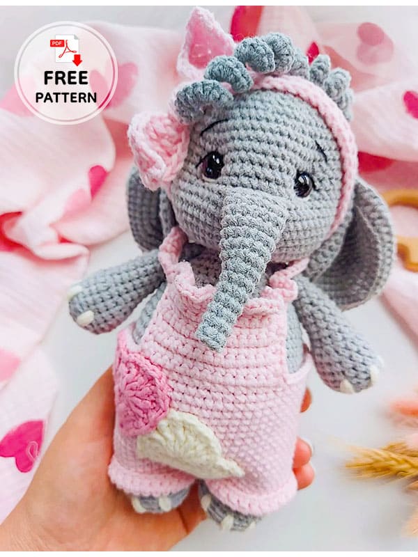 Cute Little Crochet Elephant Amigurumi Free Pattern