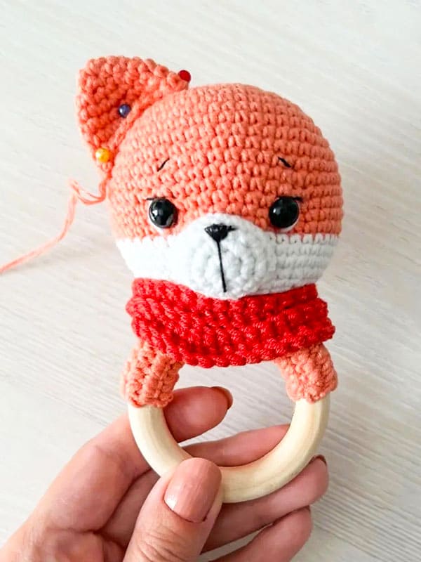 Easy Rattle Crochet Fox Pattern PDF Amigurumi