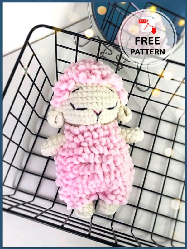 Fluffy Crochet Lamb Free Amigurumi Pdf Pattern