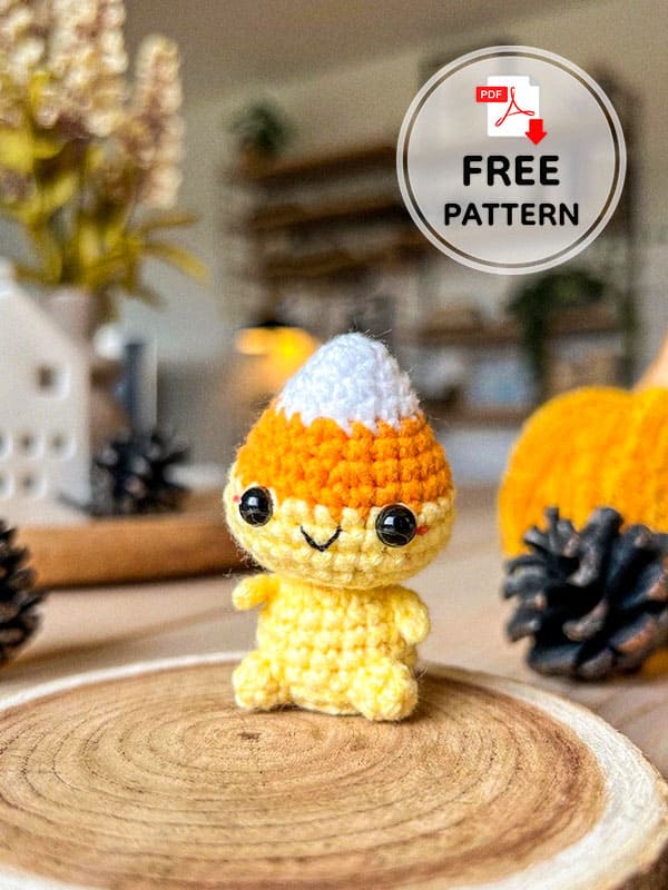 Free Candy Corn Man Crochet Pattern