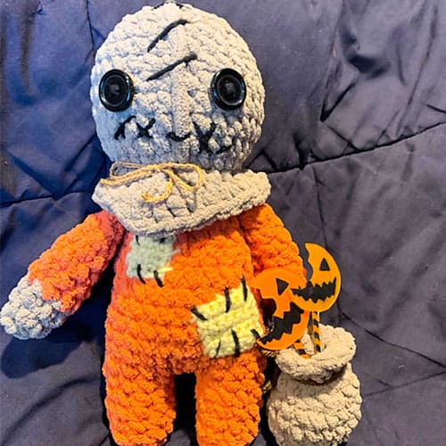 Trick R' Treat Sam Halloween Crochet Doll Free Pattern