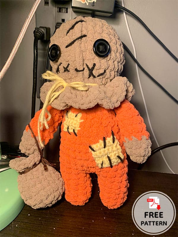 Trick R' Treat Sam Halloween Crochet Doll Free Pattern