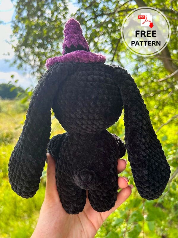 Amigurumi Bunny With Crochet Witch Hat Free Pattern (3)