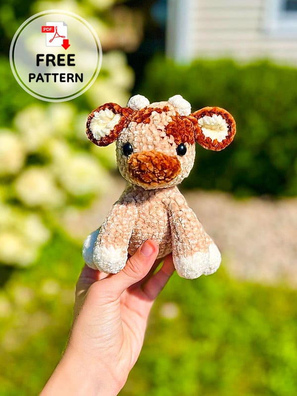 Charlie The Crochet Cow Amigurumi Free Pattern (2)