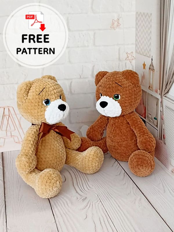 Classic And Easy Free Crochet Teddy Bear Pattern -3
