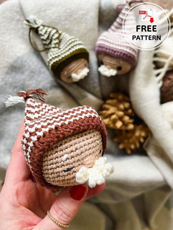Free Crochet Christmas Ornament Little Santa Pattern