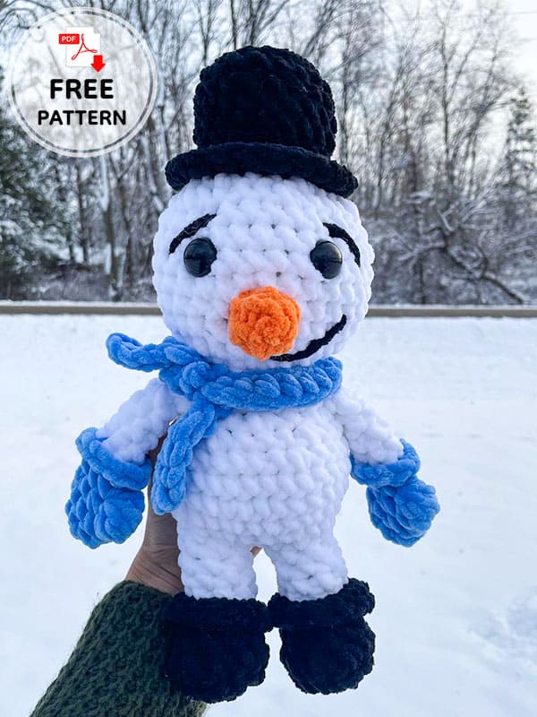 Free Crochet Snowman Jolly Amigurumi Pattern