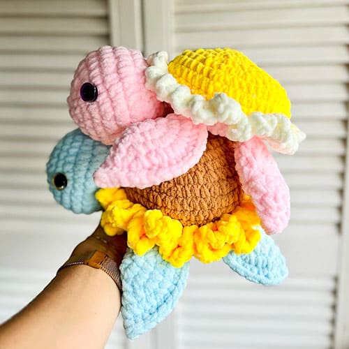Free Sunflower Crochet Turtle Pattern