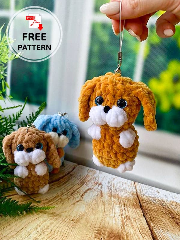 Keychain Amigurumi Dog Free Pattern-2