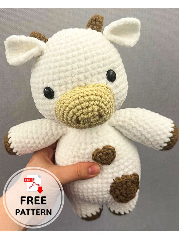 Simple Cute Crochet Cow Amigurumi Free Pattern - 2