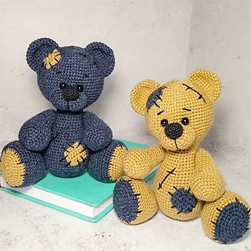 Free Crochet Patchy Teddy Bear Pattern