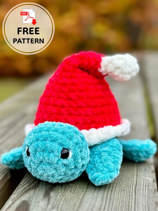 Free Crochet Santa Turtle Amigurumi Pattern - 2