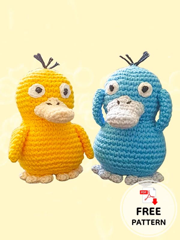 Psyduck Crochet Pokemon Free Amigurumi Pattern - 2