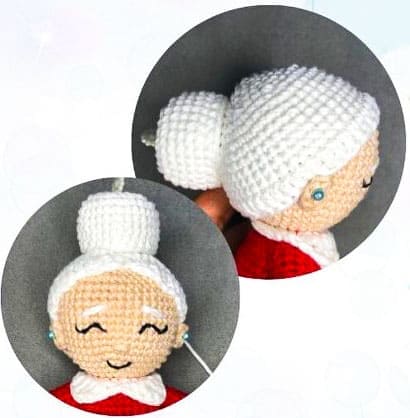 Happy Mrs. Claus Crochet Amigurumi Doll Free Pattern