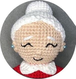 Happy Mrs. Claus Crochet Amigurumi Doll Free Pattern