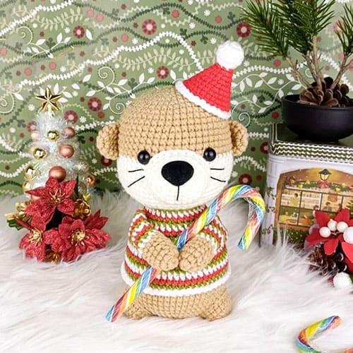 Christmas Crochet Otter Pattern Free Amigurumi