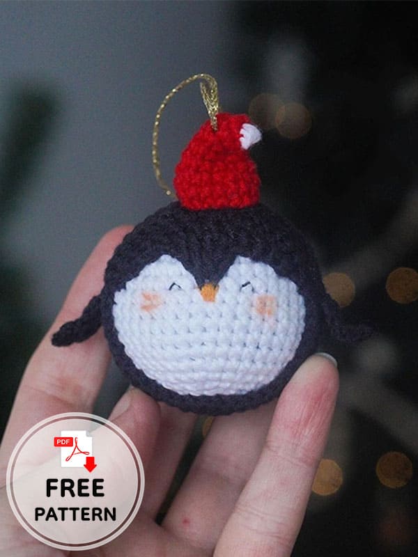 Free Crochet Penguin Christmas Ornament Pattern (2)