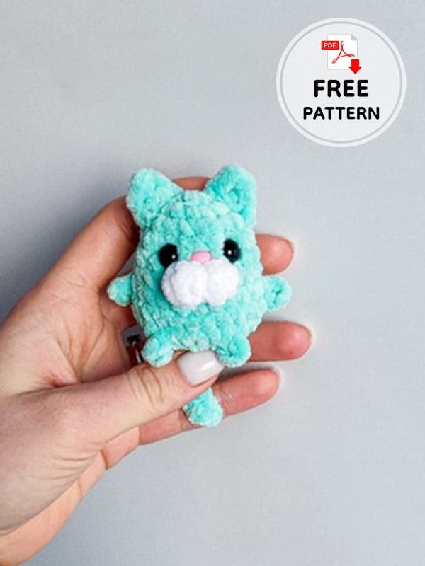 crochet cat keychain-2