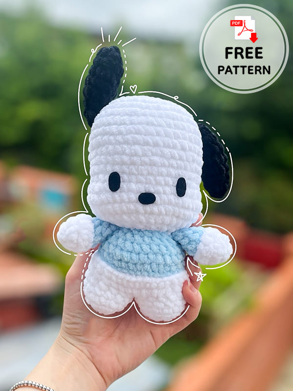 Amigurumi Pochacco Crochet Dog Free Pattern (2)