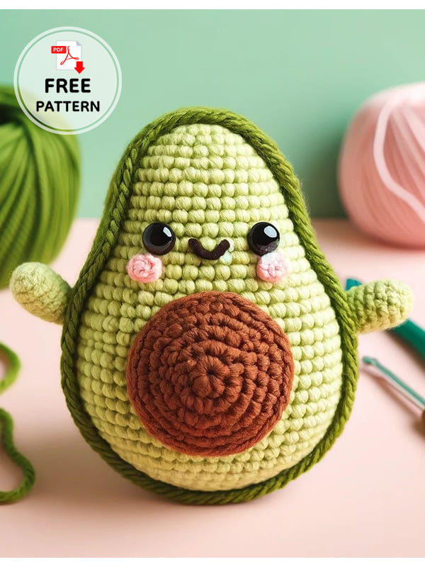 Amigurumi Crochet Avocado Free Pattern (2)