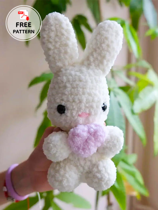 Baby Plush Bunny Crochet Free Amigurumi Pattern (2)