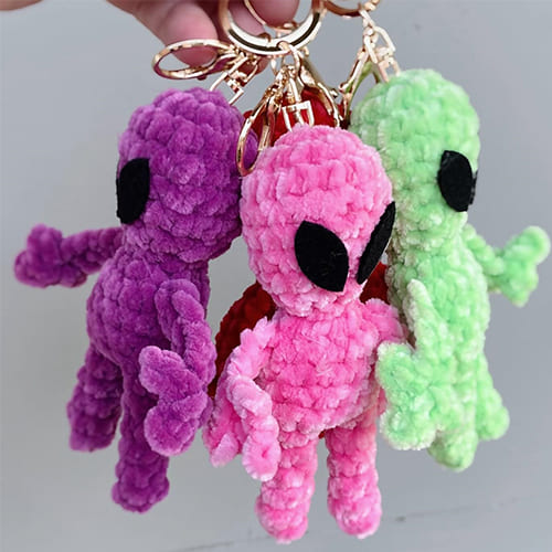 Free Alien Crochet Keychain Pattern