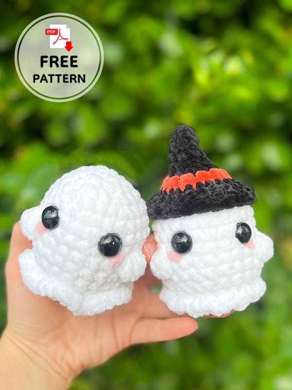 Free Crochet Mini Ghost Amigurumi Pattern (2)