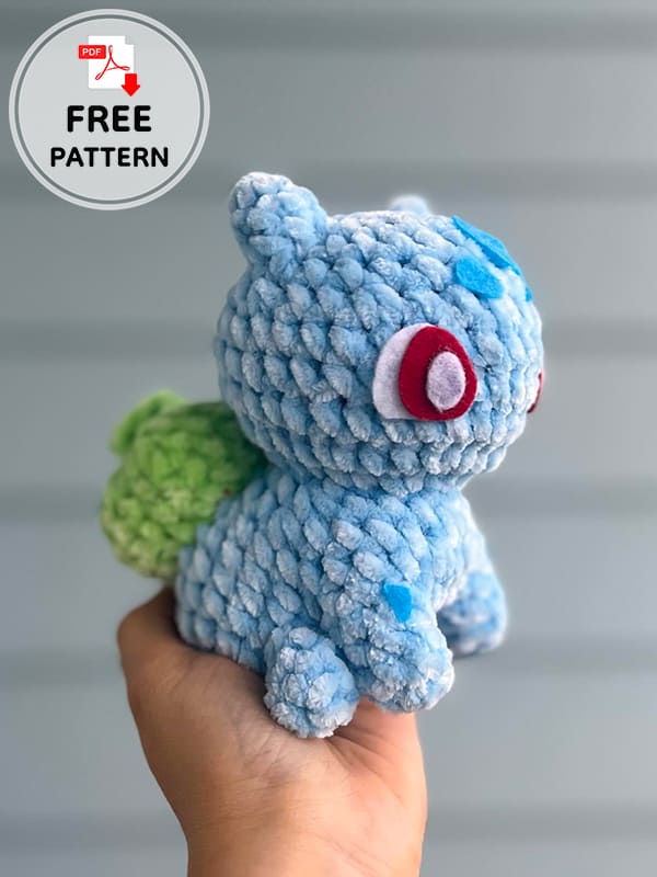 Free Plush Bulbasaur Crochet PDF Pattern (2)