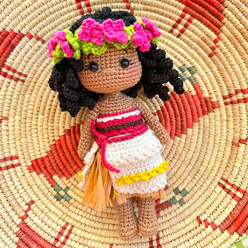 Moana Princess Crochet Doll Free Amigurumi PDF Pattern