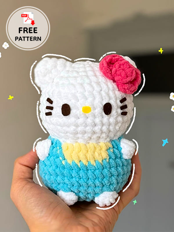 Plush Amigurumi Hello Kitty Crochet Free PDF Pattern (2)