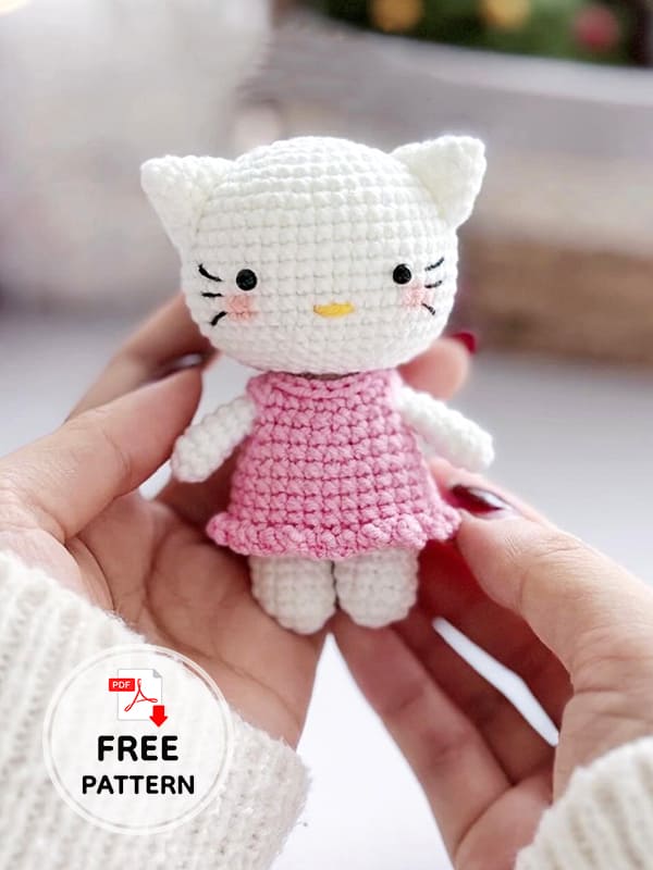 Small Hello Kitty Crochet Free Pattern (2)